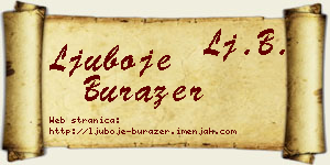 Ljuboje Burazer vizit kartica